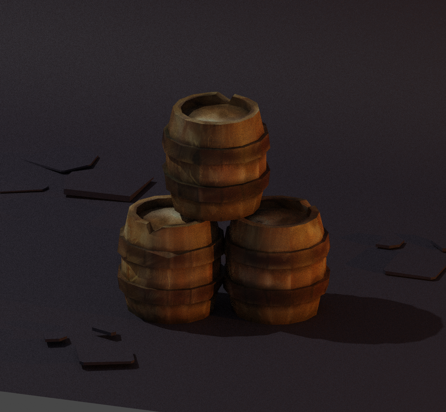 Stylized Oak barrel / Game ready preview image 1